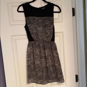 Forever 21 Black and Silver Fit and Flare Mini Dress